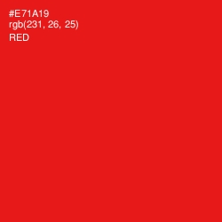 #E71A19 - Red Color Image