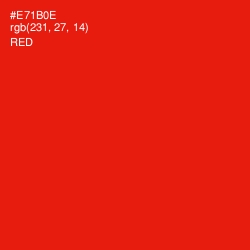 #E71B0E - Red Color Image