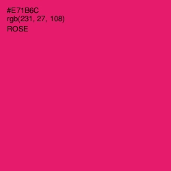 #E71B6C - Rose Color Image