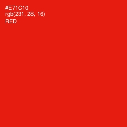 #E71C10 - Red Color Image