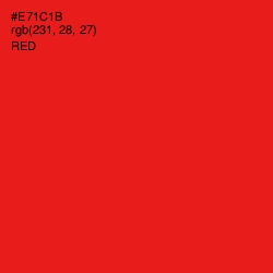 #E71C1B - Red Color Image