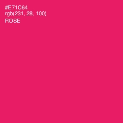 #E71C64 - Rose Color Image