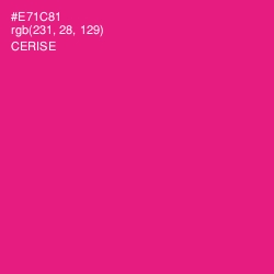 #E71C81 - Cerise Color Image