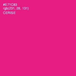 #E71C83 - Cerise Color Image