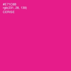 #E71C8B - Cerise Color Image