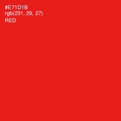 #E71D1B - Red Color Image