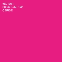 #E71D81 - Cerise Color Image