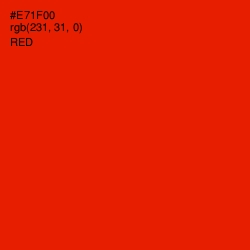 #E71F00 - Red Color Image