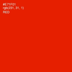 #E71F01 - Red Color Image
