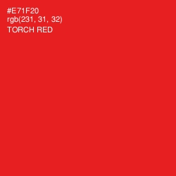 #E71F20 - Torch Red Color Image