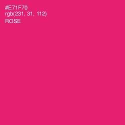 #E71F70 - Rose Color Image