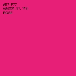 #E71F77 - Rose Color Image