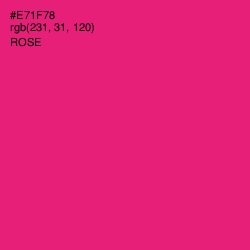 #E71F78 - Rose Color Image