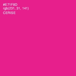 #E71F8D - Cerise Color Image