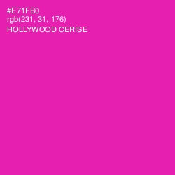 #E71FB0 - Hollywood Cerise Color Image