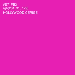#E71FB3 - Hollywood Cerise Color Image