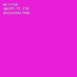 #E71FD8 - Shocking Pink Color Image