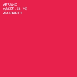#E7204C - Amaranth Color Image