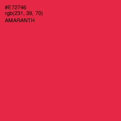 #E72746 - Amaranth Color Image