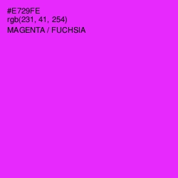 #E729FE - Magenta / Fuchsia Color Image