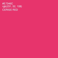 #E7346C - Cerise Red Color Image