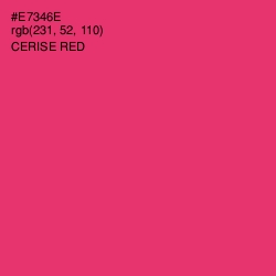 #E7346E - Cerise Red Color Image