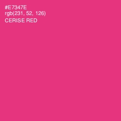 #E7347E - Cerise Red Color Image