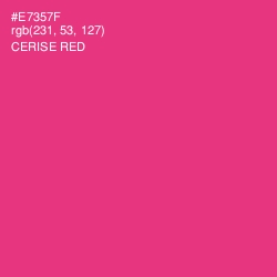 #E7357F - Cerise Red Color Image