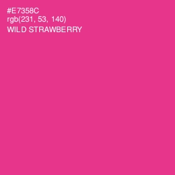 #E7358C - Wild Strawberry Color Image