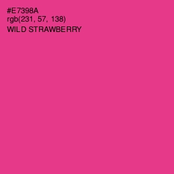 #E7398A - Wild Strawberry Color Image