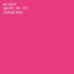 #E73A7F - Cerise Red Color Image