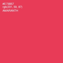 #E73B57 - Amaranth Color Image