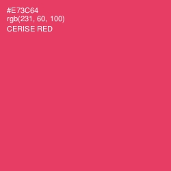 #E73C64 - Cerise Red Color Image