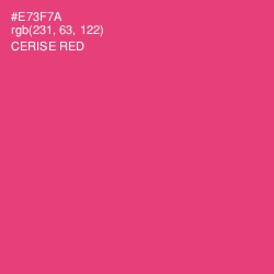 #E73F7A - Cerise Red Color Image