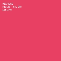 #E74062 - Mandy Color Image