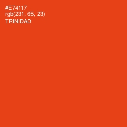 #E74117 - Trinidad Color Image