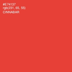 #E74137 - Cinnabar Color Image