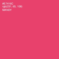 #E7416C - Mandy Color Image