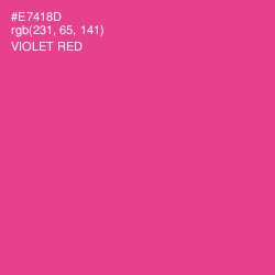 #E7418D - Violet Red Color Image