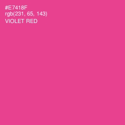 #E7418F - Violet Red Color Image