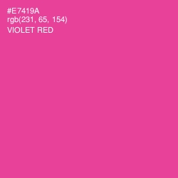#E7419A - Violet Red Color Image