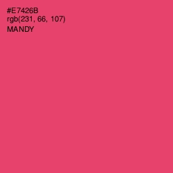 #E7426B - Mandy Color Image