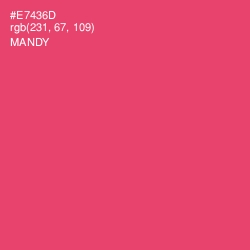 #E7436D - Mandy Color Image