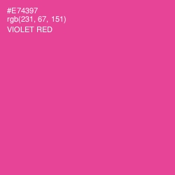 #E74397 - Violet Red Color Image