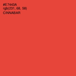 #E7443A - Cinnabar Color Image