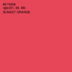 #E74558 - Sunset Orange Color Image