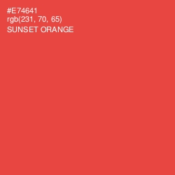 #E74641 - Sunset Orange Color Image