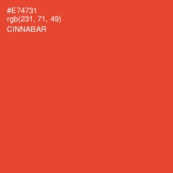 #E74731 - Cinnabar Color Image