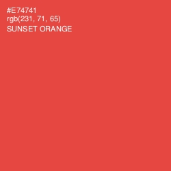 #E74741 - Sunset Orange Color Image