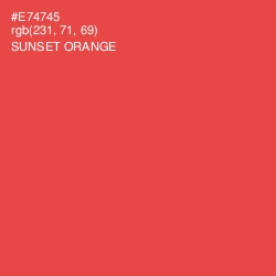 #E74745 - Sunset Orange Color Image